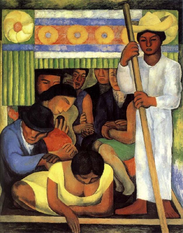 Diego Rivera Canoe oil painting image